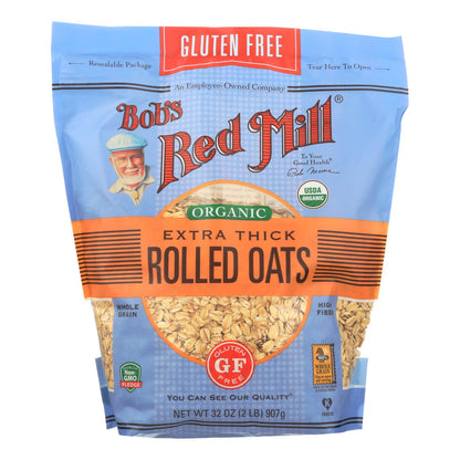 Bob's Red Mill - Organic Thick Rolled Oats - Gluten Free - Case Of 4-32 Oz