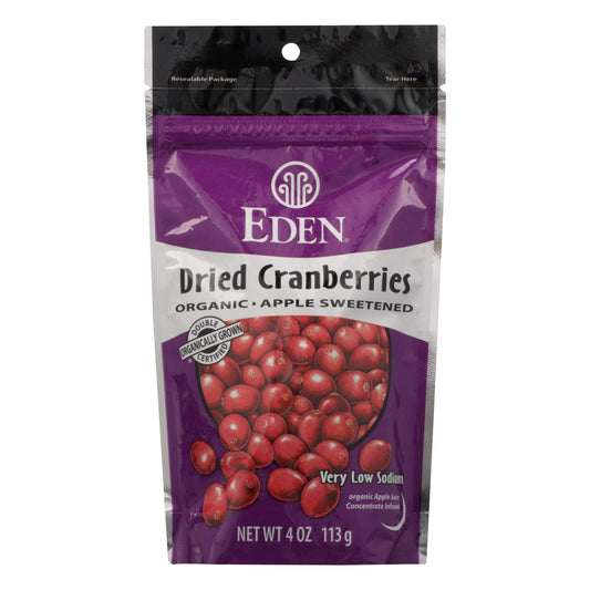 Arándanos secos orgánicos endulzados con manzana de Eden Foods Eden - Caja de 15 - 4 oz