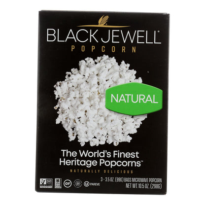 Palomitas de maíz para microondas Black Jewell, naturales, caja de 6, 10,5 oz.