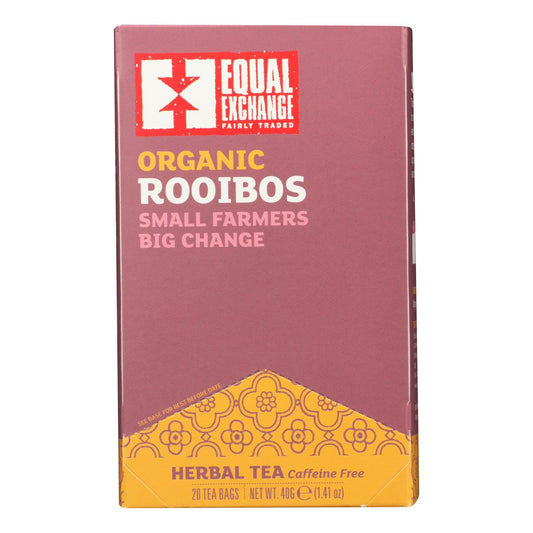 Equal Exchange Organic Rooibos Tea - Rooibos Tea - Case Of 6 - 20 Bags