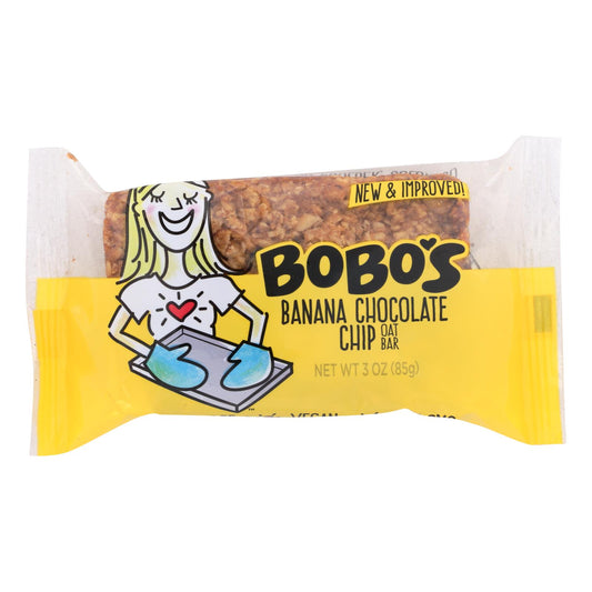 Barras de avena Bobo's - Totalmente naturales - Banana - Barras de 3 oz - Caja de 12