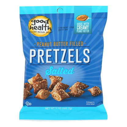 Pretzels de mantequilla Good Health - Salados con maní - Caja de 12 - 5 oz.