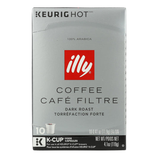 Illy Caffe 咖啡 - Kcups 黑色深烘焙咖啡 - 6 件装 - 10 支