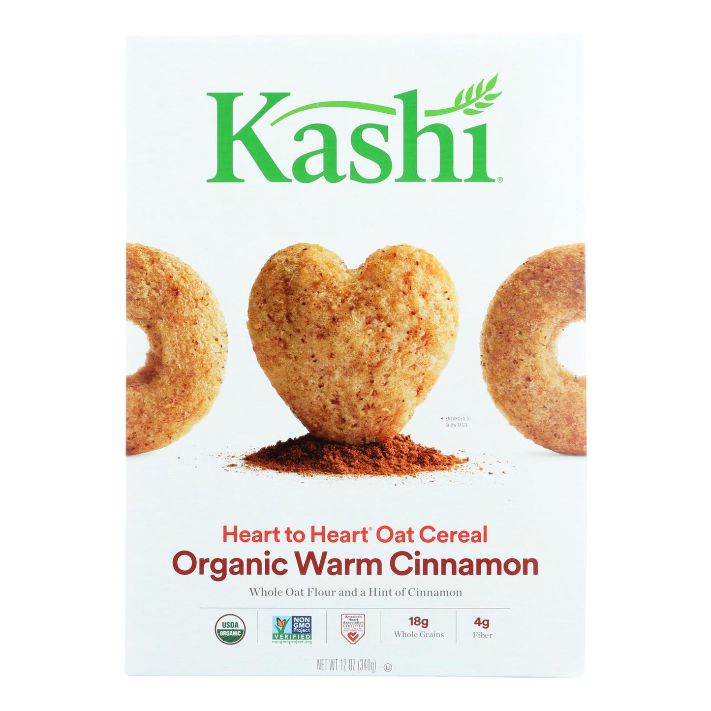 Cereales Kashi - Avena - Corazón a Corazón - Canela Caliente - 12 Oz - Caja De 12