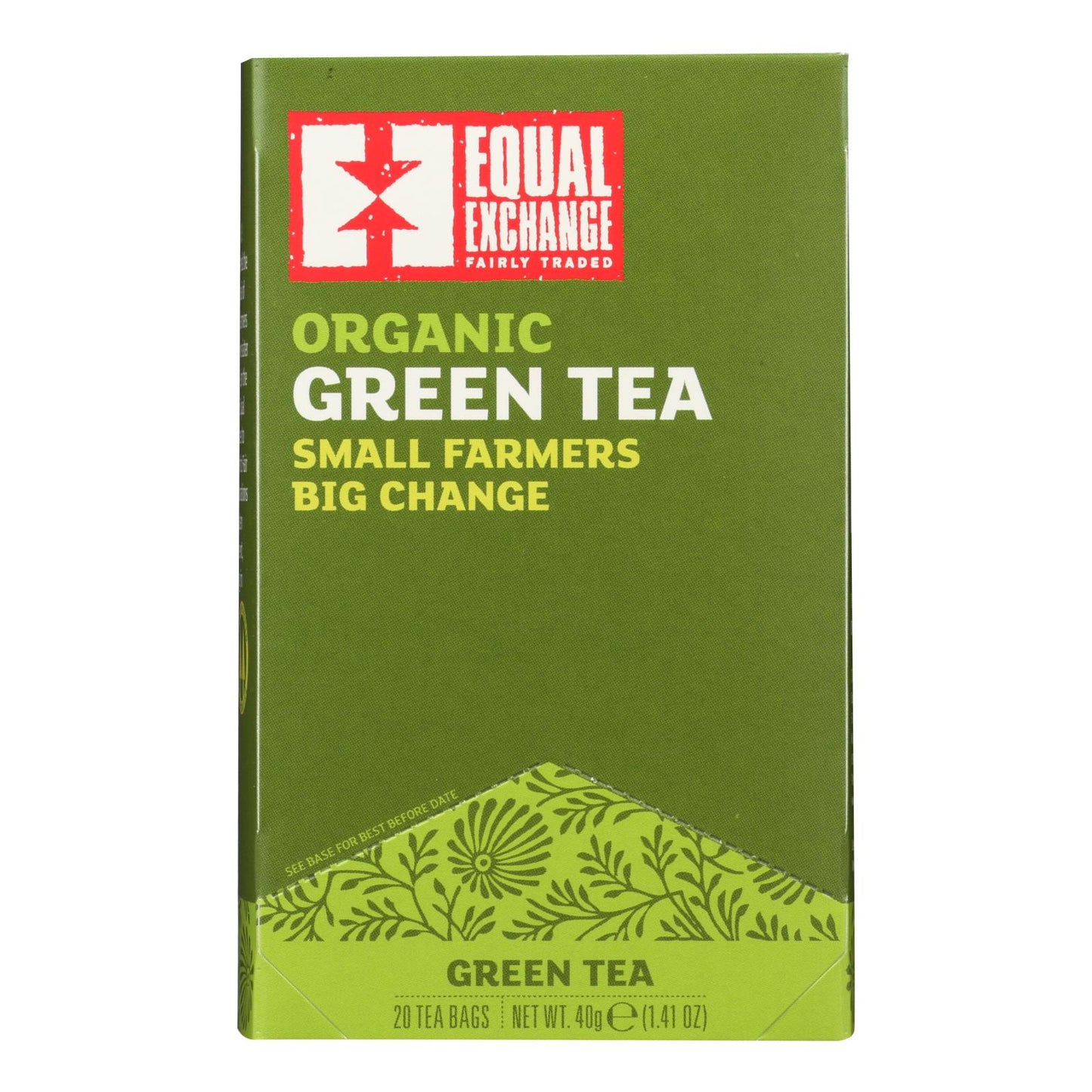 Té verde orgánico Equal Exchange - Té verde - Caja de 6 - 20 bolsitas