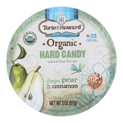 Torie And Howard Organic Hard Candy - Danjou Pear And Cinnamon - 2 Oz - Case Of 8