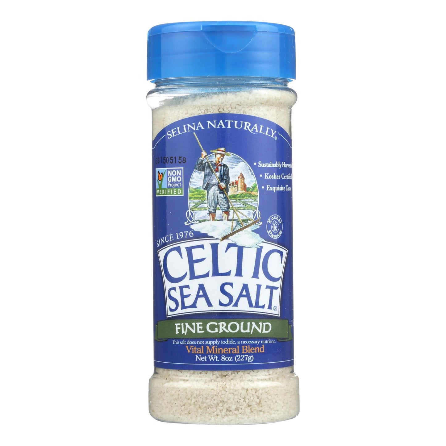 Salero Celtic Sea, molido fino, caja de 6, 8 oz
