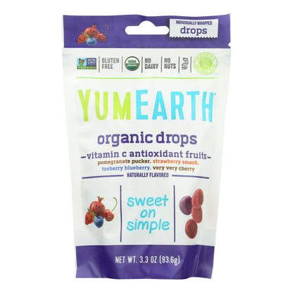 Gotas de vitamina C orgánicas Yummy Earth - Anti-oxifruits - Caja de 6 - 3,3 oz