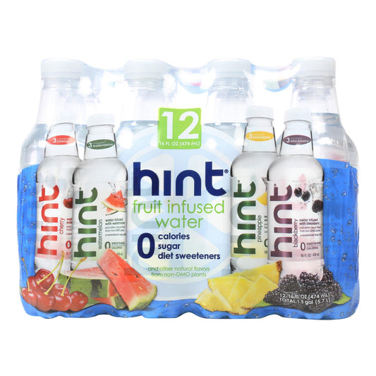 Agua con infusión de frutas Hint - 1 unidad - 12/16 Fz