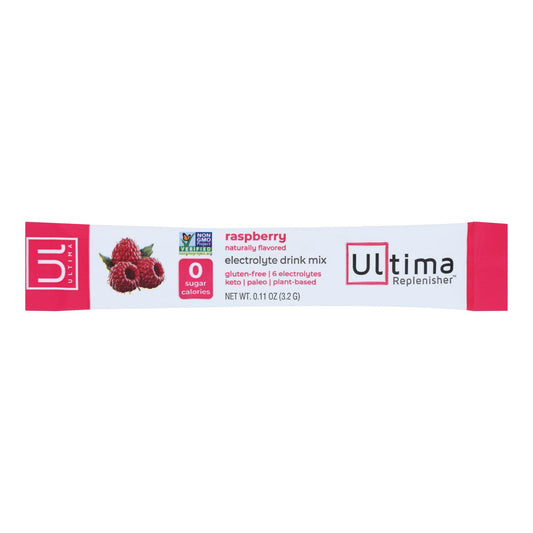 Ultima Replenisher - Polvo electrolítico de frambuesa - Caja de 20 - 0,11 oz