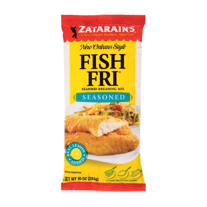 Pescado frito de Zatarain, sazonado, caja de 12, 10 oz.