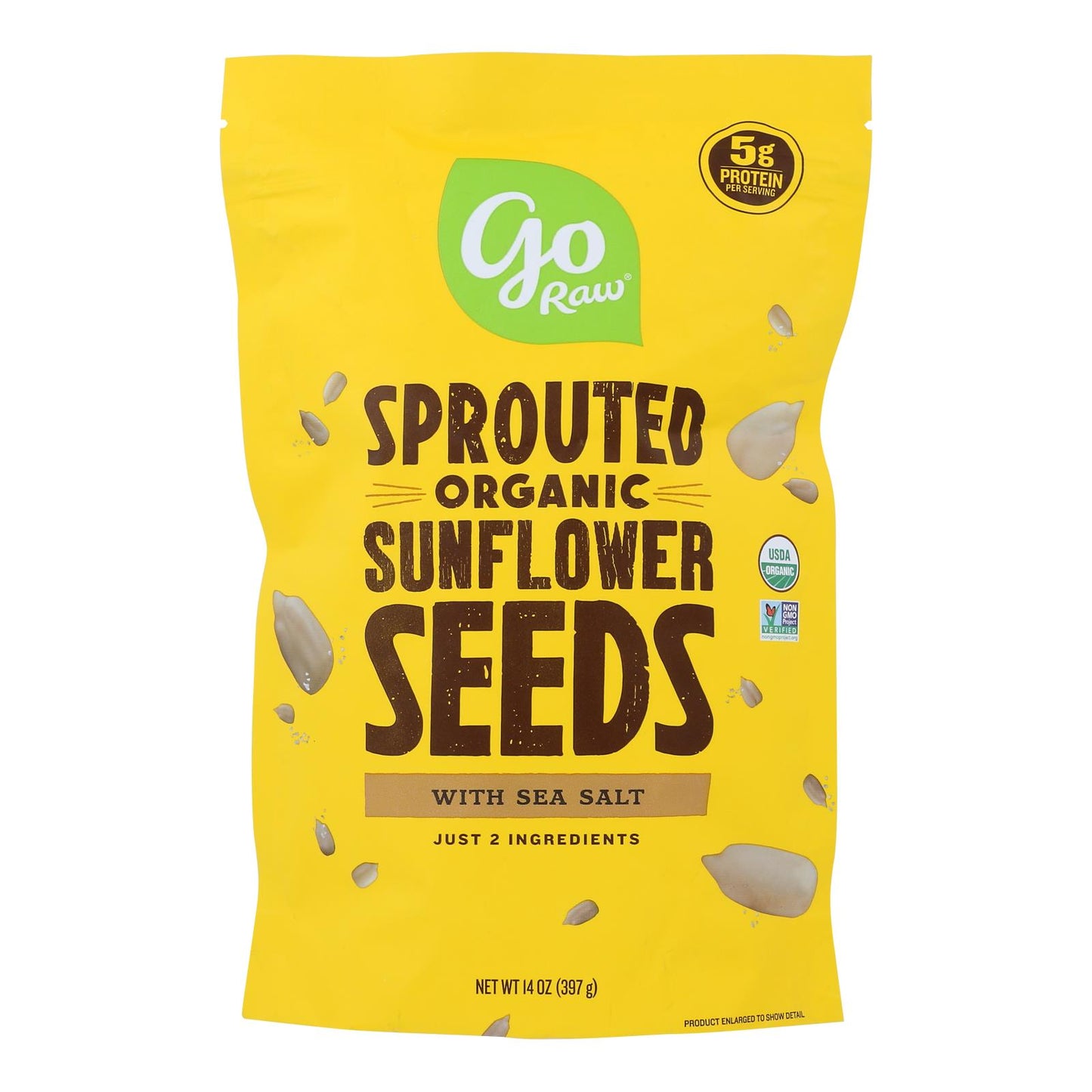 Go Raw Sprouted Seeds, Sunflower With Celtic Sea Salt  - Case Of 6 - 14 Oz