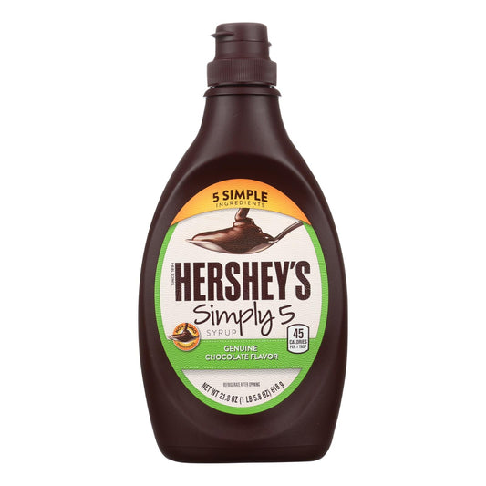 Jarabe de chocolate Hershey - Simply 5 - Caja de 12 - 21,8 oz