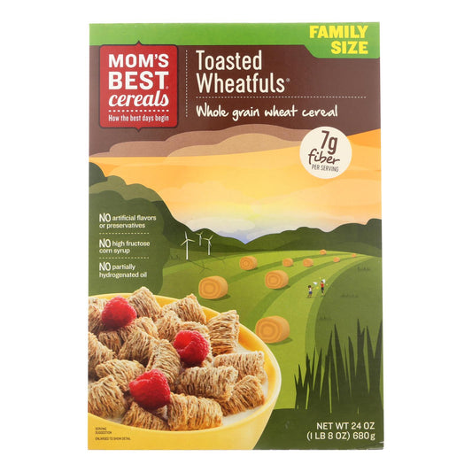 Mom's Best Naturals Wheat-fuls - Toasted - Case Of 12 - 24 Oz.