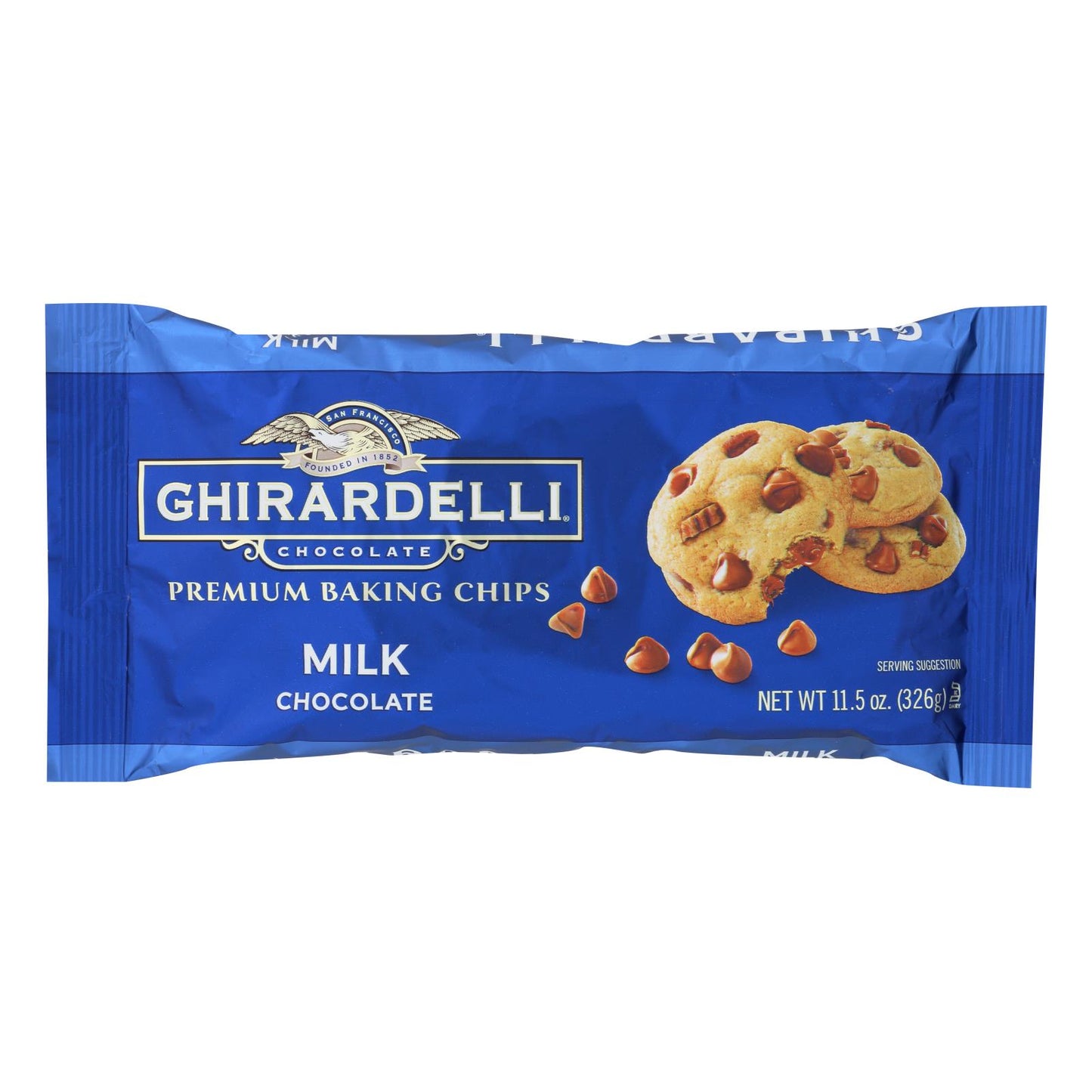 Papas fritas para hornear Ghirardelli - Chocolate con leche - Caja de 12 - 11,5 oz.