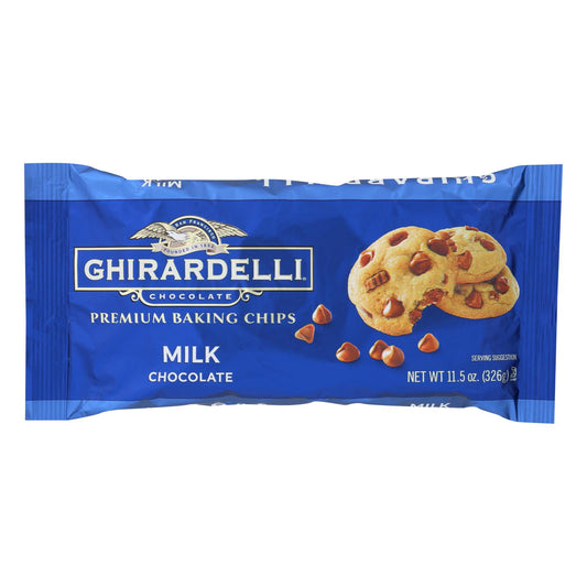 Papas fritas para hornear Ghirardelli - Chocolate con leche - Caja de 12 - 11,5 oz.