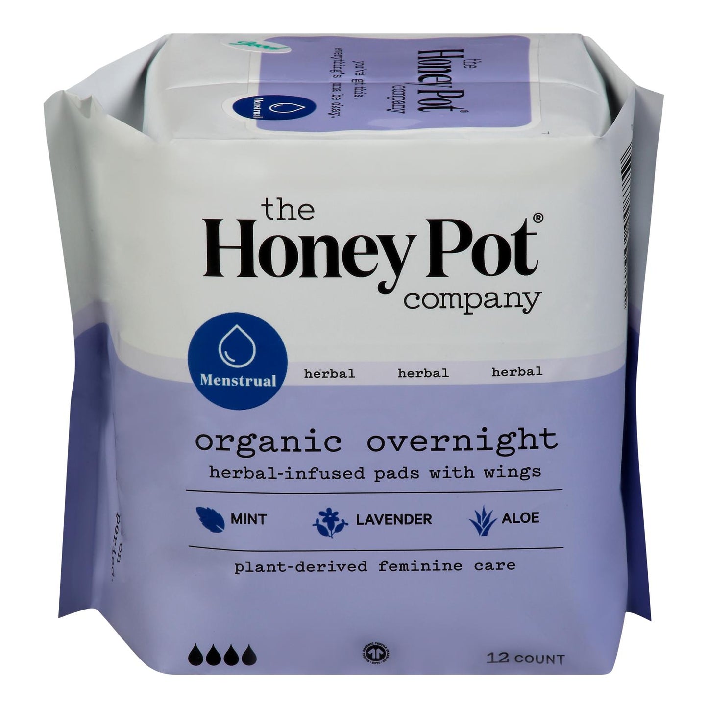 The Honey Pot - Almohadillas Mnstrl Overnt Herbal - 1 unidad de 1 a 12 unidades