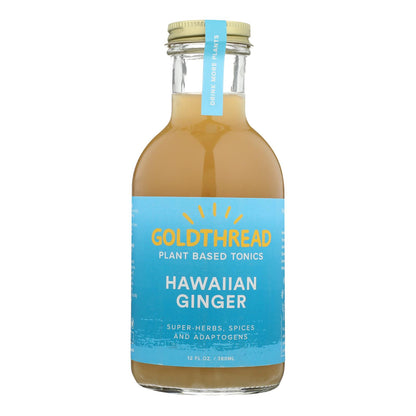 Tónico herbal de jengibre hawaiano Goldthread - Caja de 6 - 12 Fz