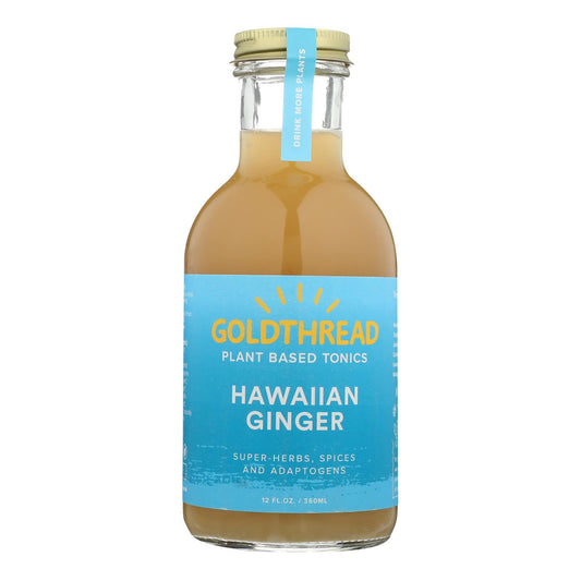 Tónico herbal de jengibre hawaiano Goldthread - Caja de 6 - 12 Fz