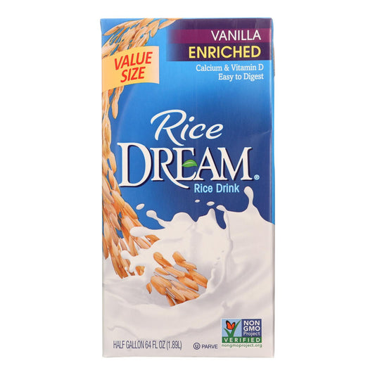 Rice Dream Original Rice Drink - Enriched Vanilla - Case Of 8 - 64 Fl Oz.