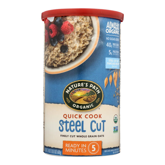 Nature's Path Oats - Organic - Steel Cut - Quick - Case Of 6 - 24 Oz