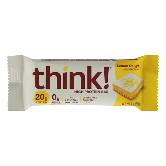 Think Products 高蛋白棒 - 柠檬口味 - 10 根装 - 2.1 盎司。