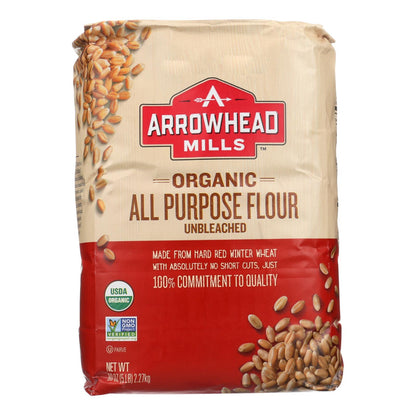 Arrowhead Mills - Harina blanca sin blanquear enriquecida con productos orgánicos - Caja de 8 - 5