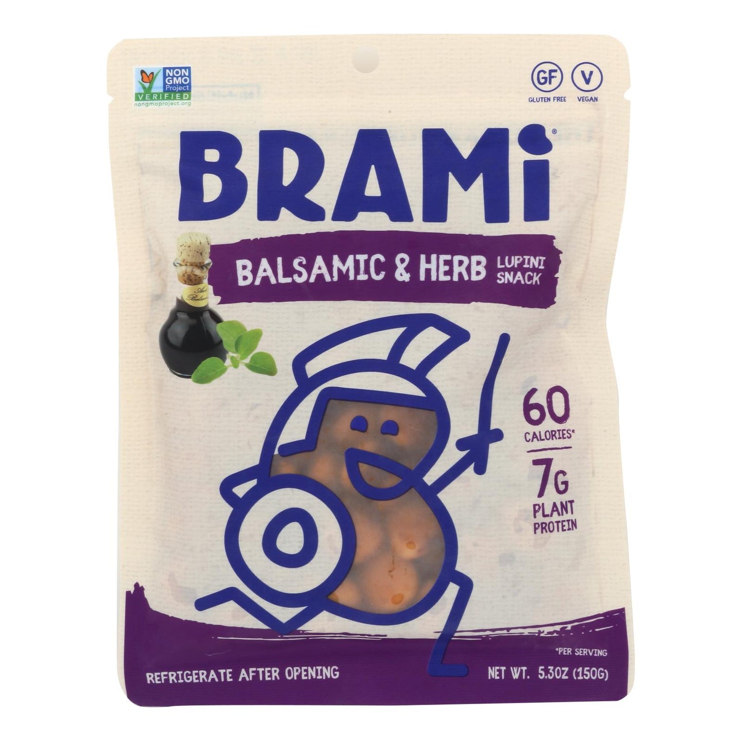 Snack Brami Lupini - Balsámico y Hierbas - Caja de 8 - 5.3 Oz.