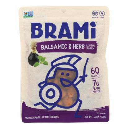 Snack Brami Lupini - Balsámico y Hierbas - Caja de 8 - 5.3 Oz.