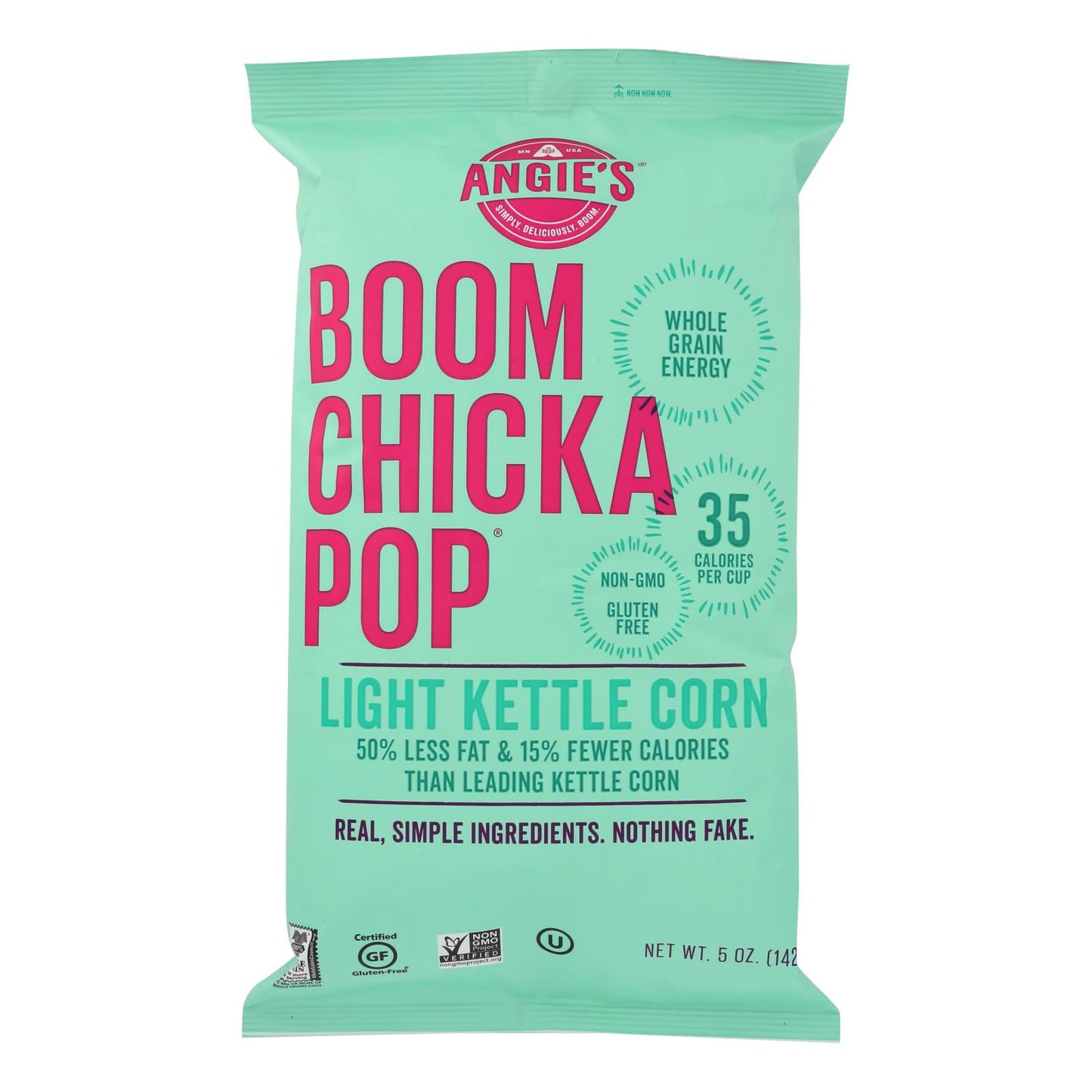 Angie's Kettle Corn Boom Chicka Pop 轻甜爆米花 - 12 盒装 - 5 盎司。