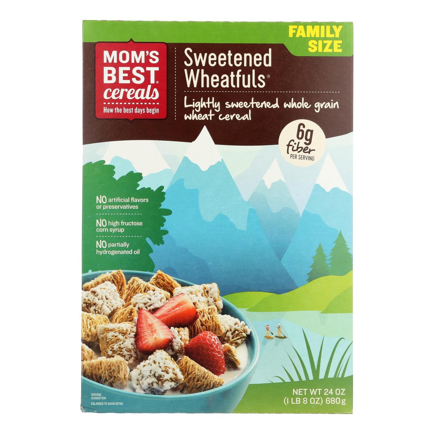 Mom's Best Naturals Wheat-fuls - Endulzado - Caja de 12 - 24 oz.