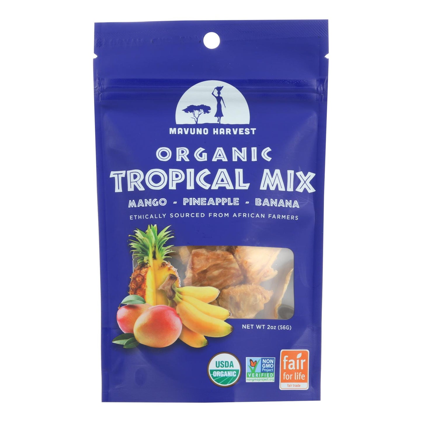 Mavuno Harvest - Organic Dried Fruit - Tropical Mix - Case Of 6 - 2 Oz.