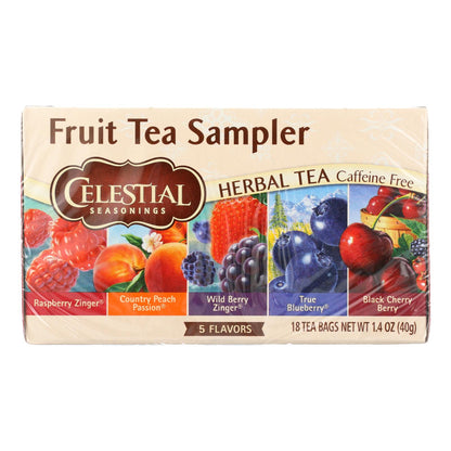 Celestial Seasonings Herbal Tea - Fruity Variety Pack - Case Of 6 - 18 Bag