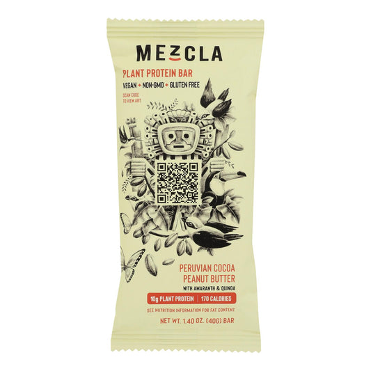 Mezcla - Prot Bar Peru Cocoa Peanut Butter - Caja de 15 - 1.4 oz