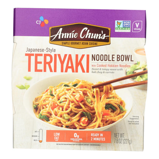 Tazón de fideos teriyaki de Annie Chun - Caja de 6 - 7,8 oz.