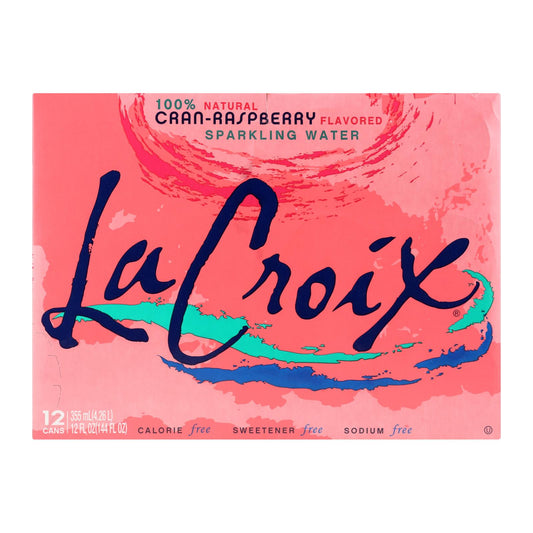 Agua con gas natural Lacroix - Frambuesa y arándano - Caja de 2 - 12 fl oz.