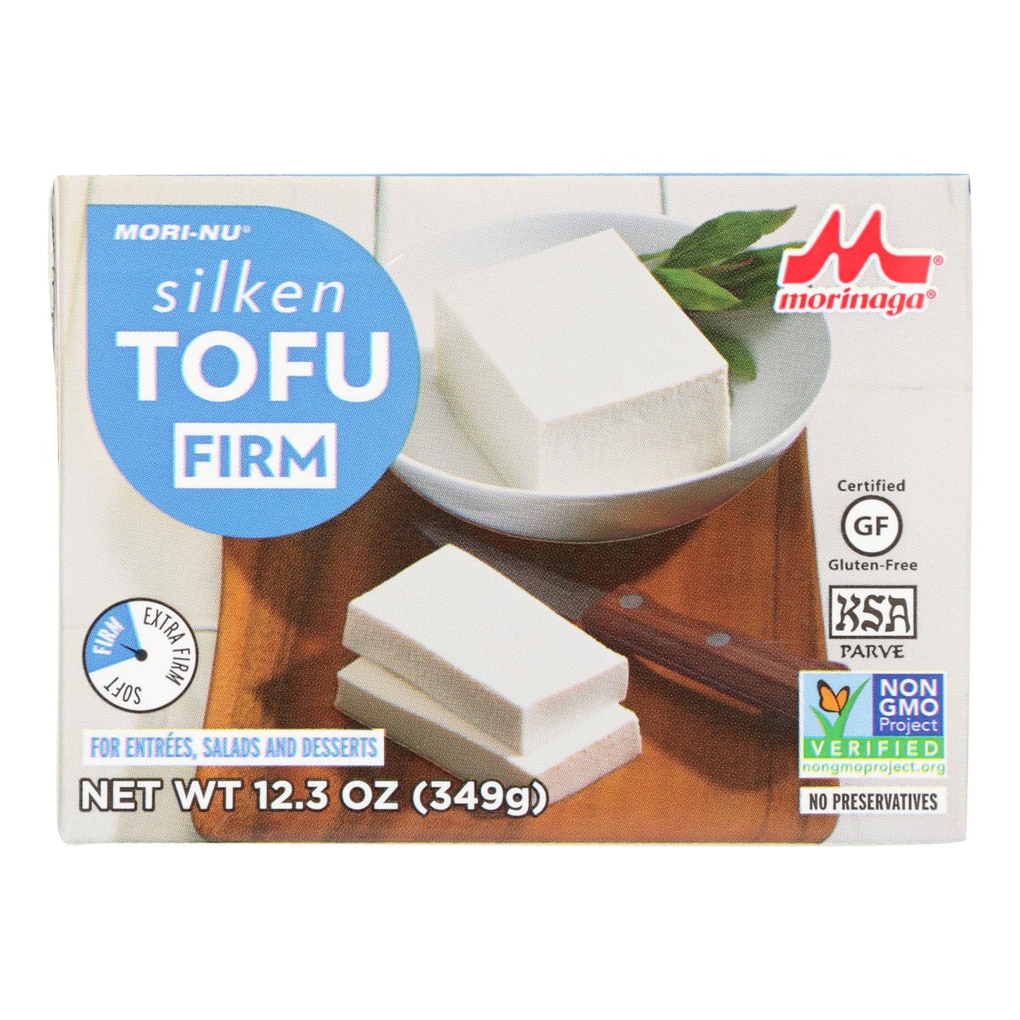 Tofu sedoso Mori-nu - Firme - Caja de 12 - 12,3 oz.