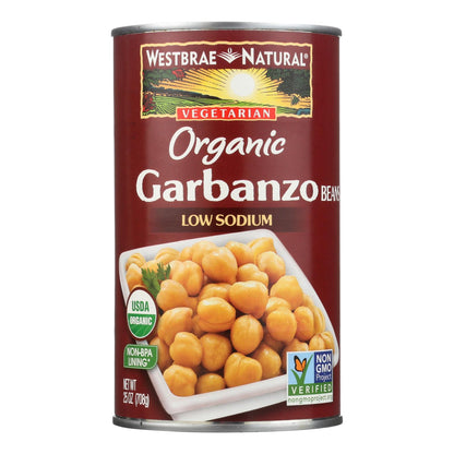 Westbrae Foods Organic Garbanzo Beans - Case Of 12 - 25 Oz.