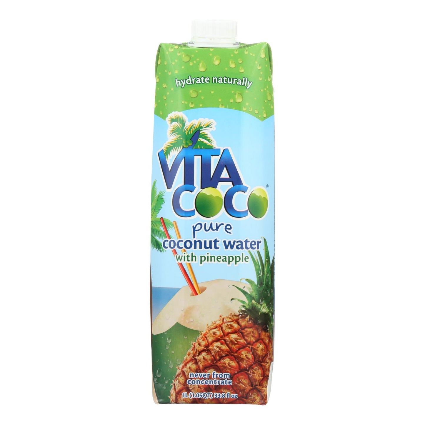 Vita Coco 椰子水 - 加菠萝 - 12 瓶装 - 1 升