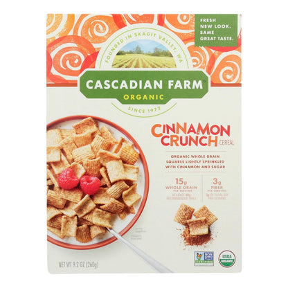 Cereal orgánico Cascadian Farm - Cinnamon Crunch - Caja de 10 - 9.2 oz