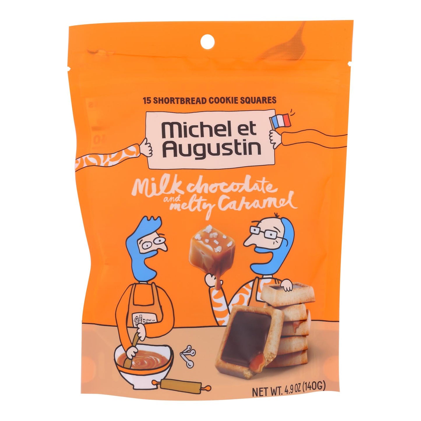 Galletas de chocolate y caramelo de Michel Et Augustin - Caja de 6 - 4.9 oz