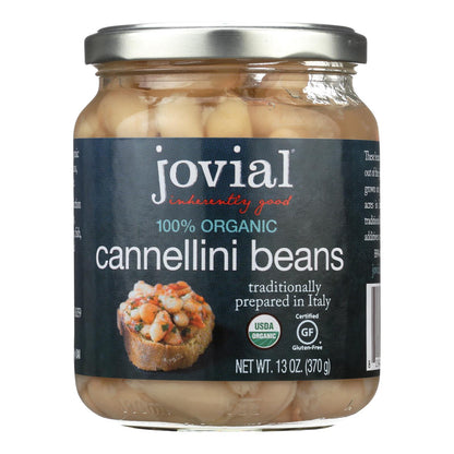 Jovial - Frijoles Cannellini 100 por ciento orgánicos - Caja de 6 - 13 oz.