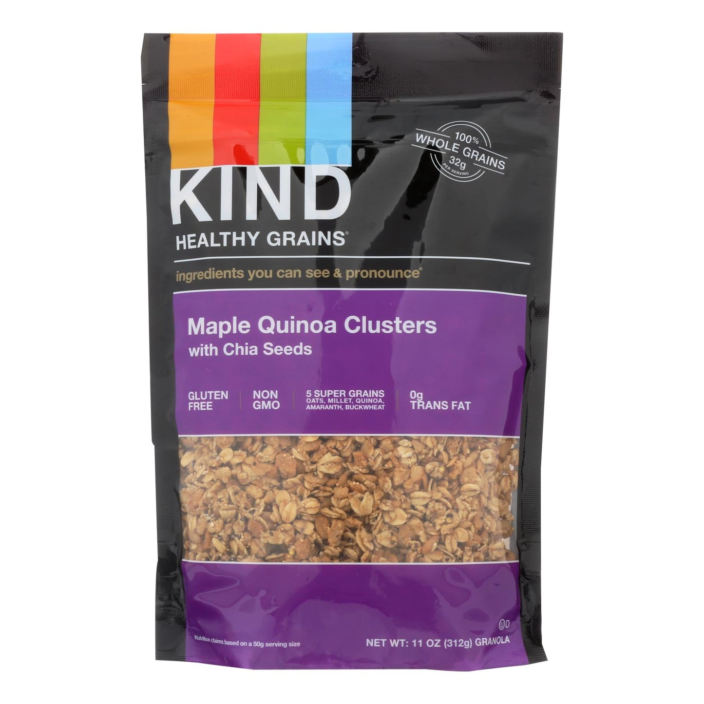 Barras de frutos secos y frutas Kind Clusters - Arce, nueces, chía y quinoa - 11 oz - Caja de 6
