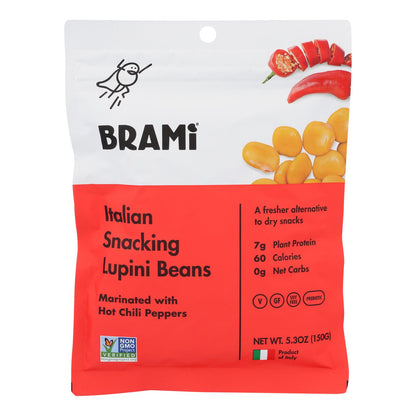 Snack Brami Lupini - Pimiento picante - Caja de 8 - 5.3 oz.