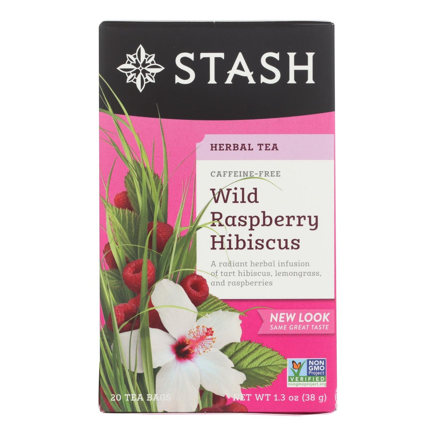 Té de hierbas Stash Tea Hibiscus - Frambuesa silvestre - Caja de 6 - 20 bolsitas