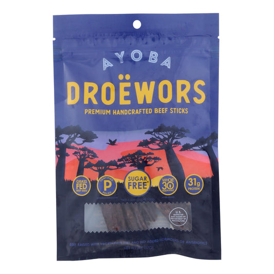 Ayoba-yo - Droewors Jerky sudafricano - Caja de 8 - 2 oz.