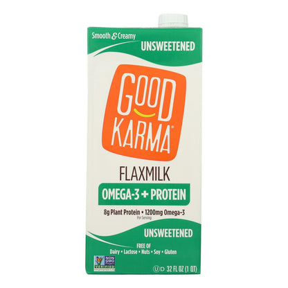 Good Karma 亚麻牛奶 - 蛋白质 - 香草味 - 6 盒装 - 32 盎司