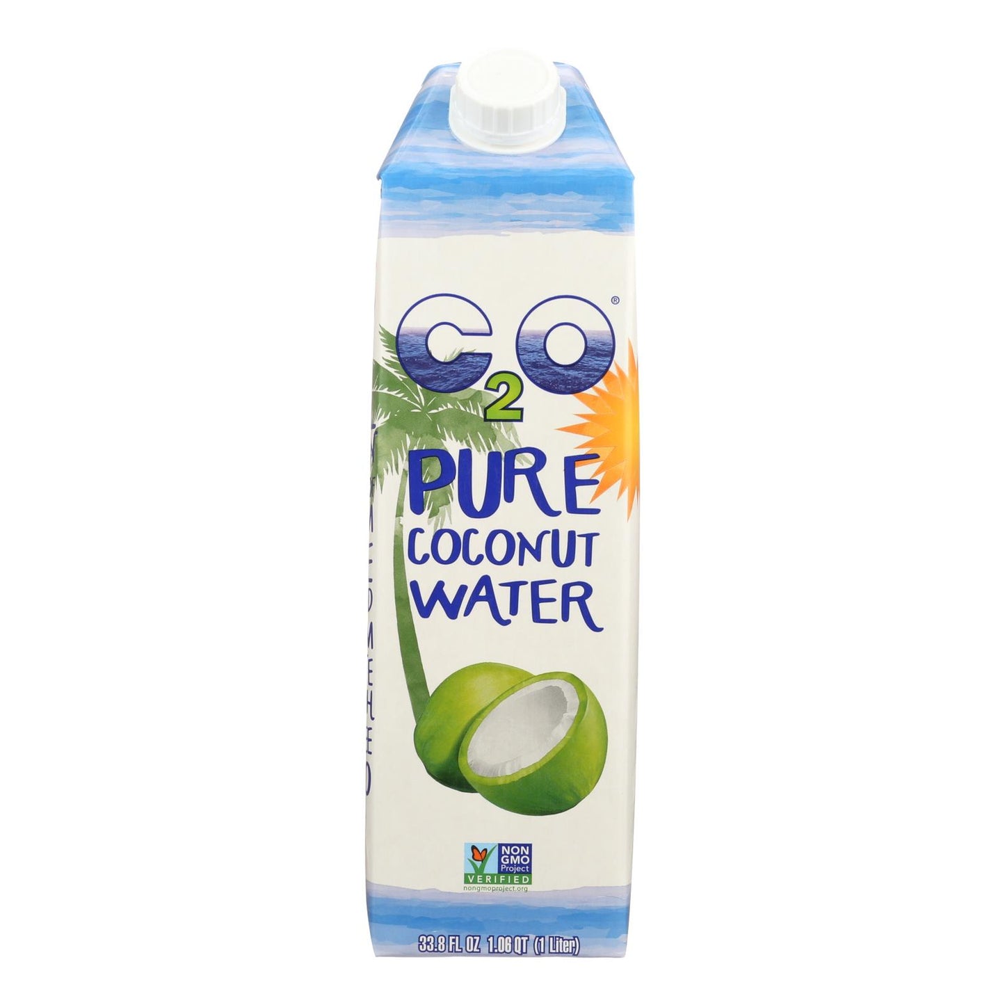 C2o - Agua de coco pura Agua de coco pura - Original - Caja de 12 - 33,8 fl oz