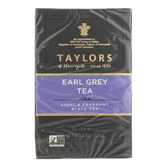 Bolsitas de té Earl Grey de Taylors Of Harrogate - Caja de 6 - 50 bolsas