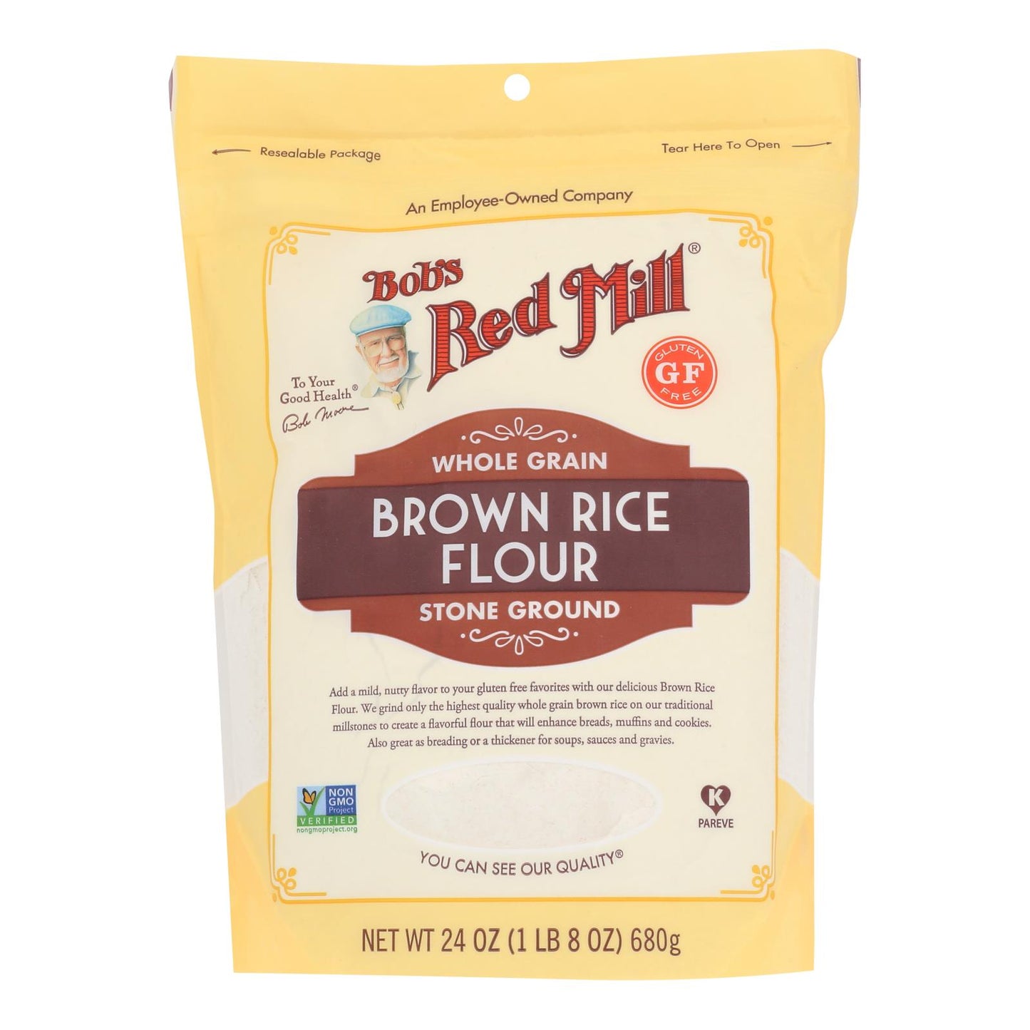 Bob's Red Mill - Brown Rc Flr Wholegrain Stngrn - Case Of 4-24 Oz